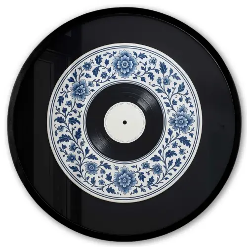 Vinyl - LP - Delfts Blauw - Muziek Fotolijst rond zonder passe partout klein -3d