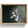 Vogel - Japandi - Groen Dienblad Rechthoek middel -z3d_shopping