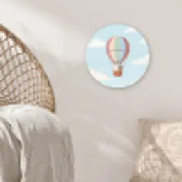 Luchtballon - Beren - Pastel Wandcirkel kunststof plaat 5mm dik klein -sfeer5