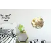Bloesems - Wit - Zonnestralen -  Bloemblaadjes Wandcirkel aluminium klein -kinderkamer