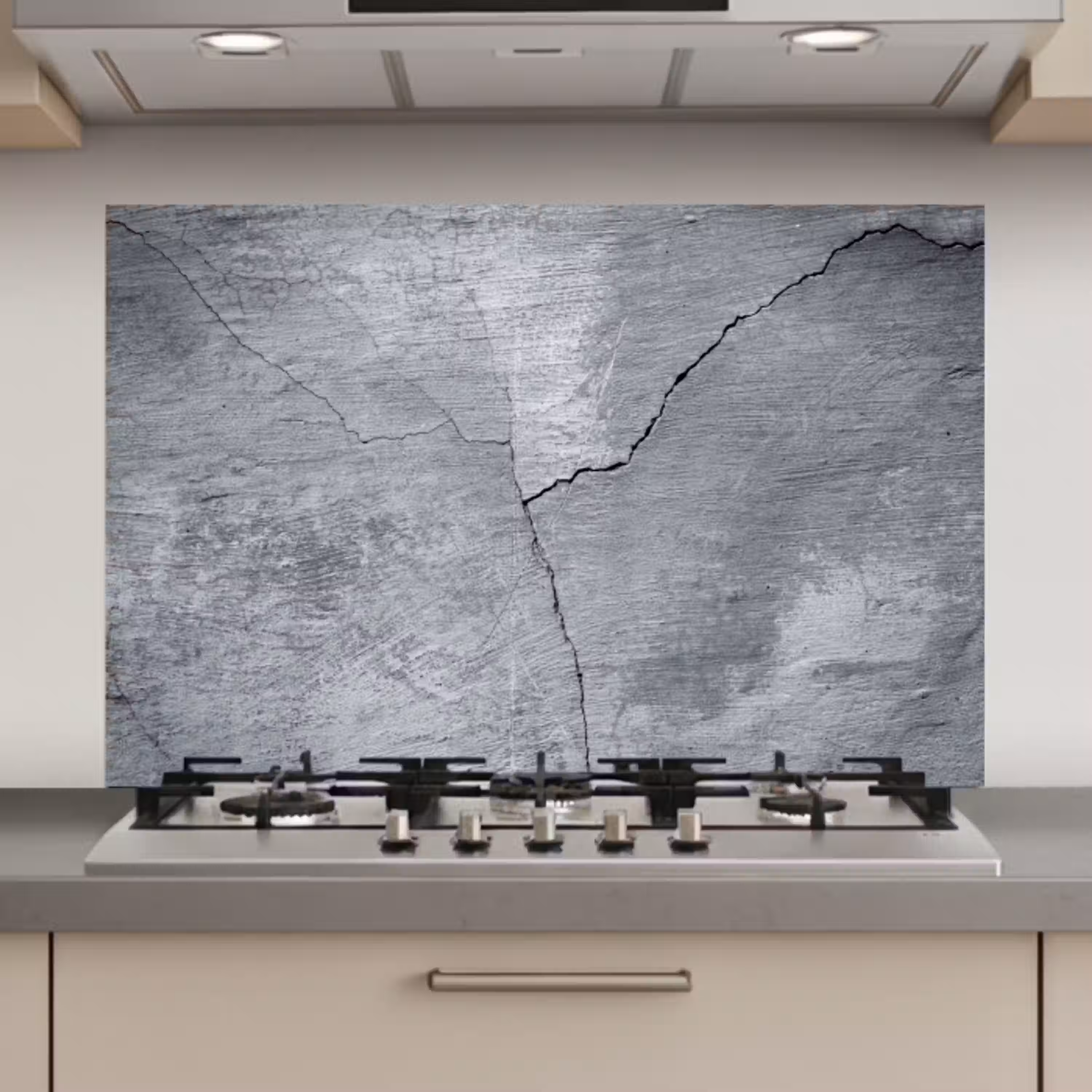 Beton - Grijs - Scheur keuken achterwand spatscherm klein -3d_website