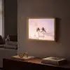 Palmbomen - Paars - Wolken - Lucht Light Box met batterij (Wandlamp) middel -sfeer1