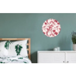 Barok - Patroon - Rood Wandcirkel aluminium klein 190 -slaapkamer