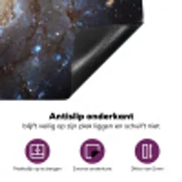 Kosmos - Sterrenstelsel - Donker Inductie beschermer vinyl 3mm klein -zzzzzzz-cc-onderkant