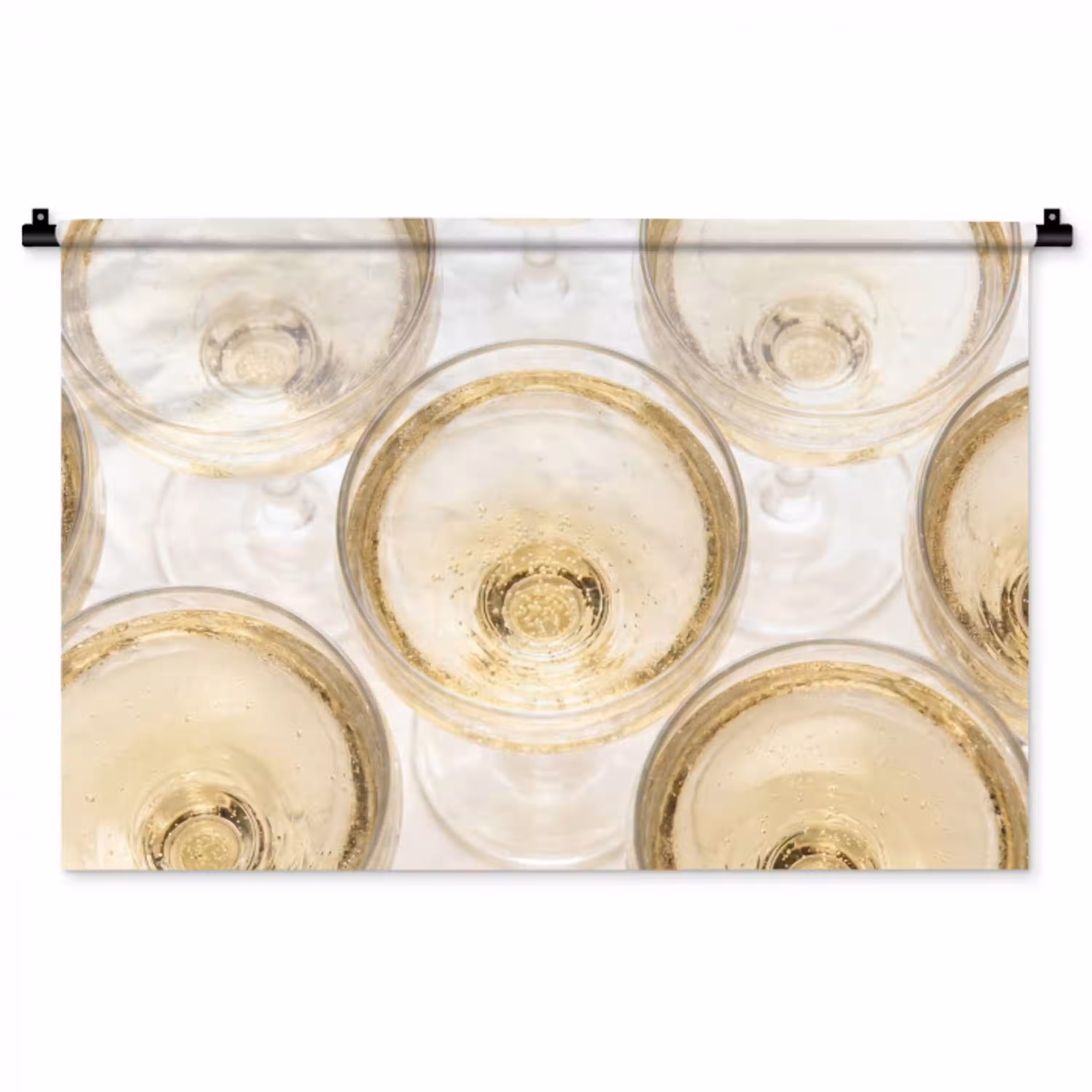 Drank - Glazen - Feest - Goud Wandkleed katoen middel -zz3d