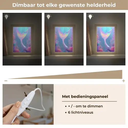 Zeemeerminnenstaart - Koraal - Water Light Box met kabel klein -USP_dimbaarNL