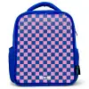Blokjes - Blauw - Roze Kinderrugzak - Blauw middel -3d