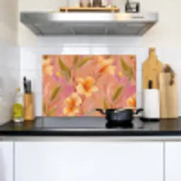 Botanisch - Bloemen - Kleurrijk Inductie beschemer met haakjes klein 777 -sfeer2