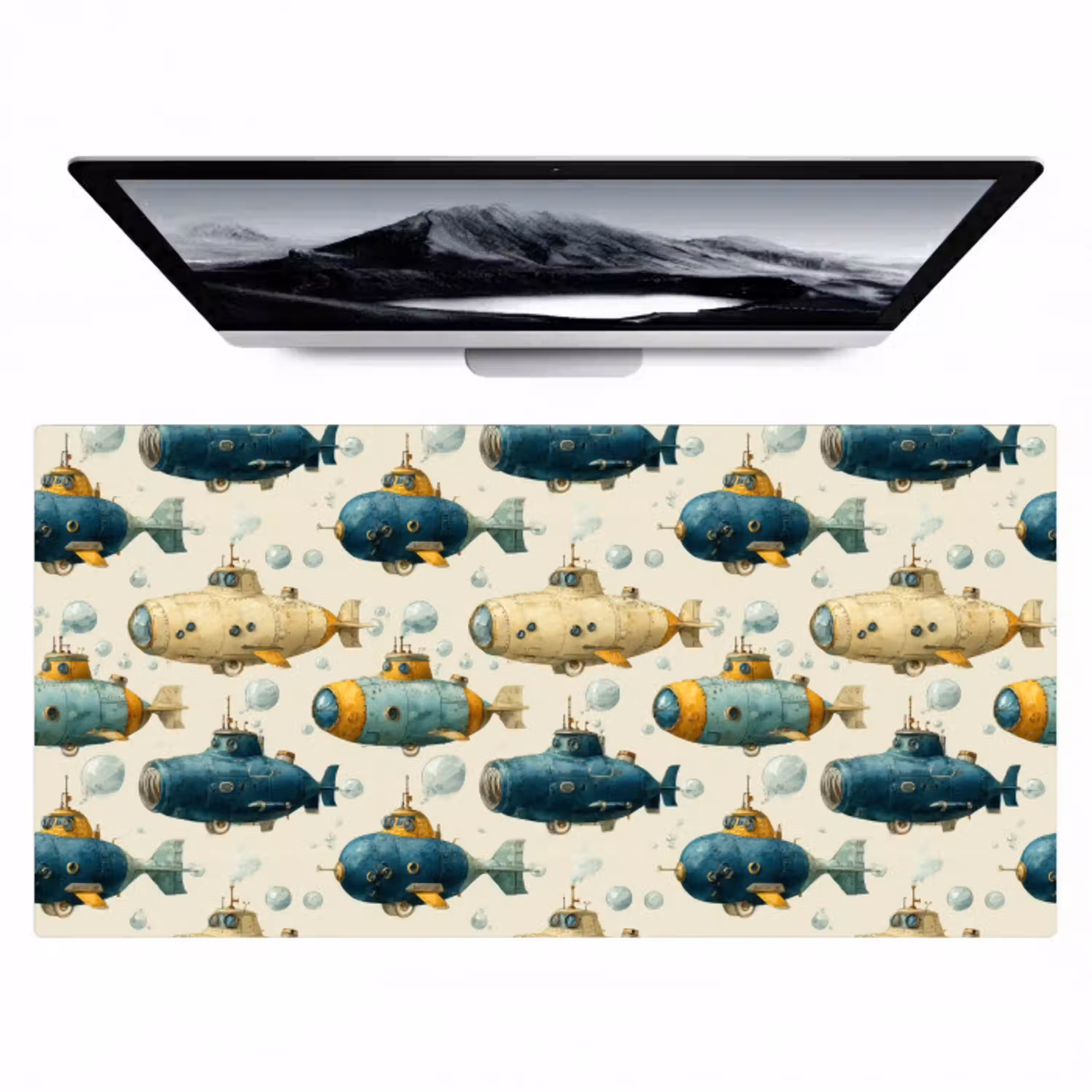 Duikboot - Fantasie - Kleurrijk Muismat XXL klein 681 -zzz3d