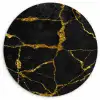 Marmer - Goud - Zwart - Marmerlook - Glitter Wandcirkel kunststof plaat 5mm dik klein -3d