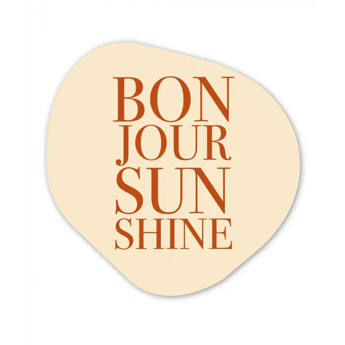 Oranje - Quote - Sun Wandcirkel Organisch Plexiglas middel -3d