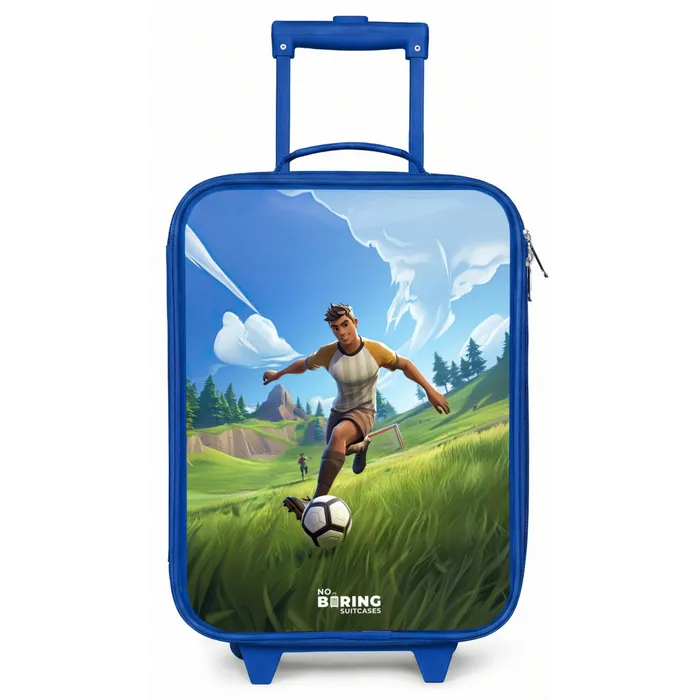 Voetbal - Jongen - Goal - Voetbaltenue Kinderkoffer - Blauw klein -zz3dotto