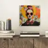 Vrouw - Bril - Strik - Retro plexiglas 5mm klein -sfeer1