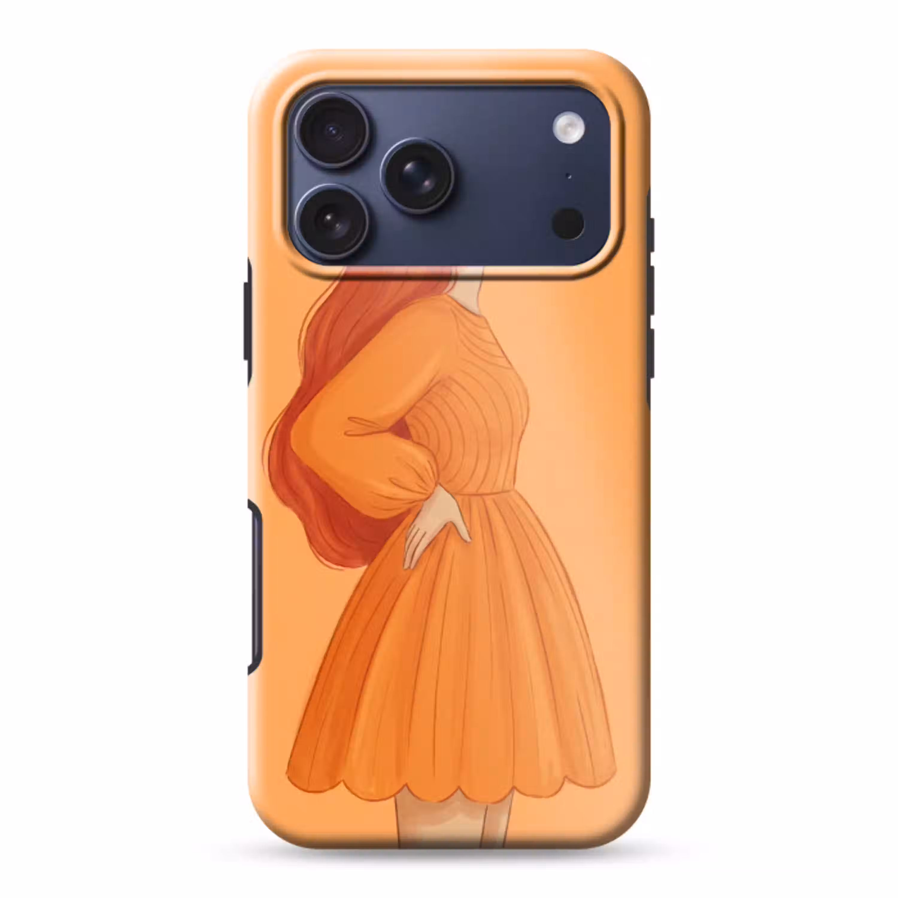 Vrouw - Profiel - Mensen - Modern - Oranje Toughcase MagSafe Apple iPhone 17 Pro Max klein -3d