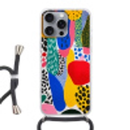 Stippen - Vormen - Modern - Kleuren Hoesje iPhone 16 Pro Max met koord klein -3d
