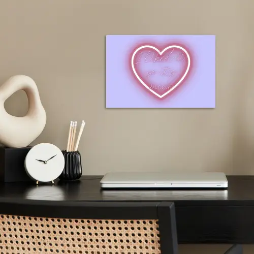 I liked it so it's mine - Neon hart - Paars poster papier klein -sfeer1
