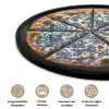 Pizza - Eten - Delftsblauw Fotolijst rond zonder passe partout klein -closeup_NL