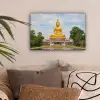Boeddha - Buddha beeld - Goud - Religie canvas 2cm klein -sfeer1