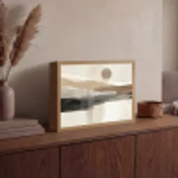 Minimalistisch - Landschap - Dimensie Light Box met batterij (Wandlamp) middel -sfeer2