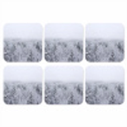 Bos - Sneeuw - Winter - Natuur - Wit onderzetter kurk middel -3d