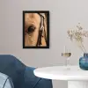 Paard - Oog - Bruin fotolijst zwart zonder passe partout klein -sfeer4