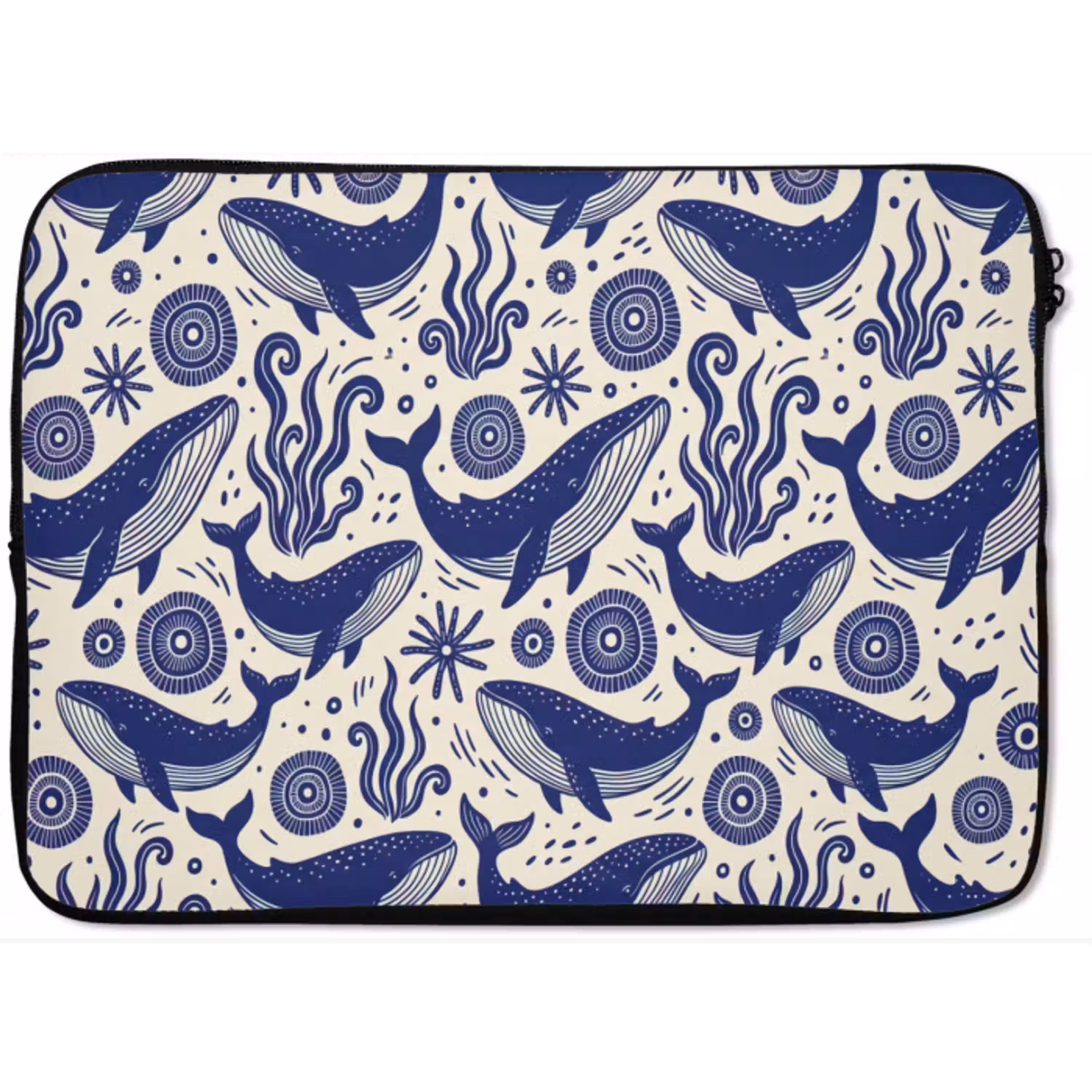 Walvis - Onderwater - Dieren - Abstract - Blauw laptophoes neopreen klein -zkaufland3dotto