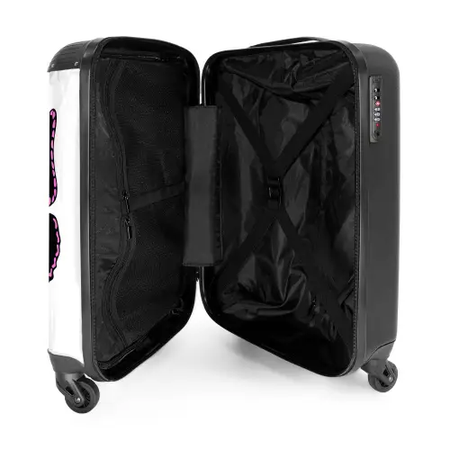 Magenta monarch NBS - Handbagage koffer - Unisex middel -binnenkant