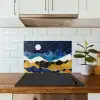 Nacht - Goud - Marmer - Abstract - Landschap - Berg keuken achterwand spatscherm klein -sfeer2