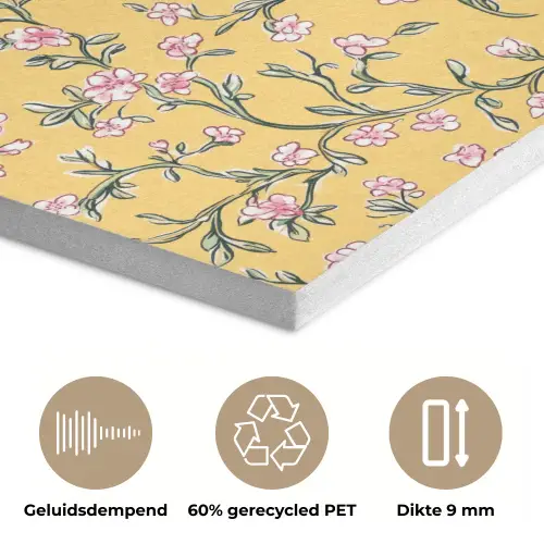 Bloemen - Motief - Geel PET vilt klein 837 -closeup_NL