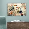 Toekan - Vogels - Bloemen - Tak canvas 2cm klein -sfeer4