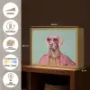 Hond - Overhemd - Bloemen - Bril Light Box met batterij (Wandlamp) middel -USP_websiteoverzichtNL