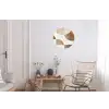 Snijdende cirkels - Overlappende vlakken Wandcirkel aluminium klein -woonkamer