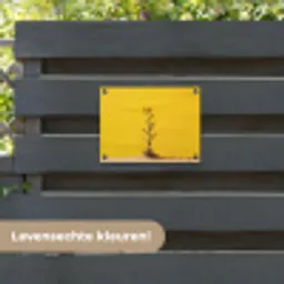 Zand - Plant - Geel - Minimalitisch tuinposter los doek klein -sfeer3