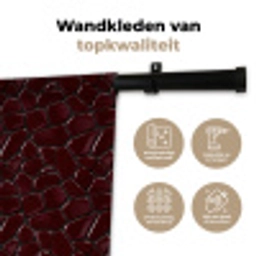 Mozaïek - Tegel - Bordeauxrood Wandkleed katoen klein 269 -sfeer2