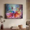 Schilderij - Olieverf - Dans - Ballerina Textielframe zwart klein -sfeer3