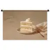 Vanilletaart - Cake - Romig Wandkleed katoen middel -zz3d
