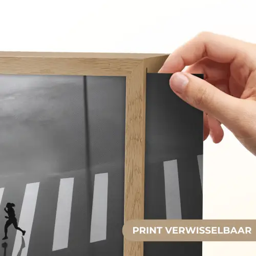 Zeebrapad - Hardloper - Zwart - Wit Light Box met batterij (Wandlamp) middel -USP_websiteprintNL