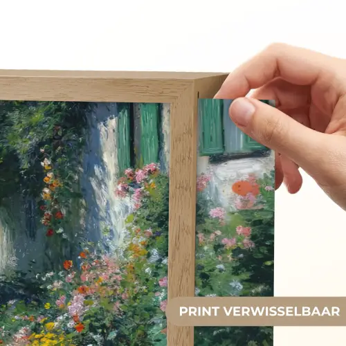 Kat - Vrouw - Bloemen - Huis Light Box met batterij (Wandlamp) middel -USP_websiteprintNL