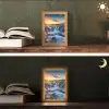 Waterval - Planten - Mos - Landschap - Zonsondergang - Rots Light Box met kabel (Tafellamp) klein -sfeer3