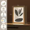Plant - Beige - Japandi Light Box met kabel (Tafellamp) klein -USP_NL