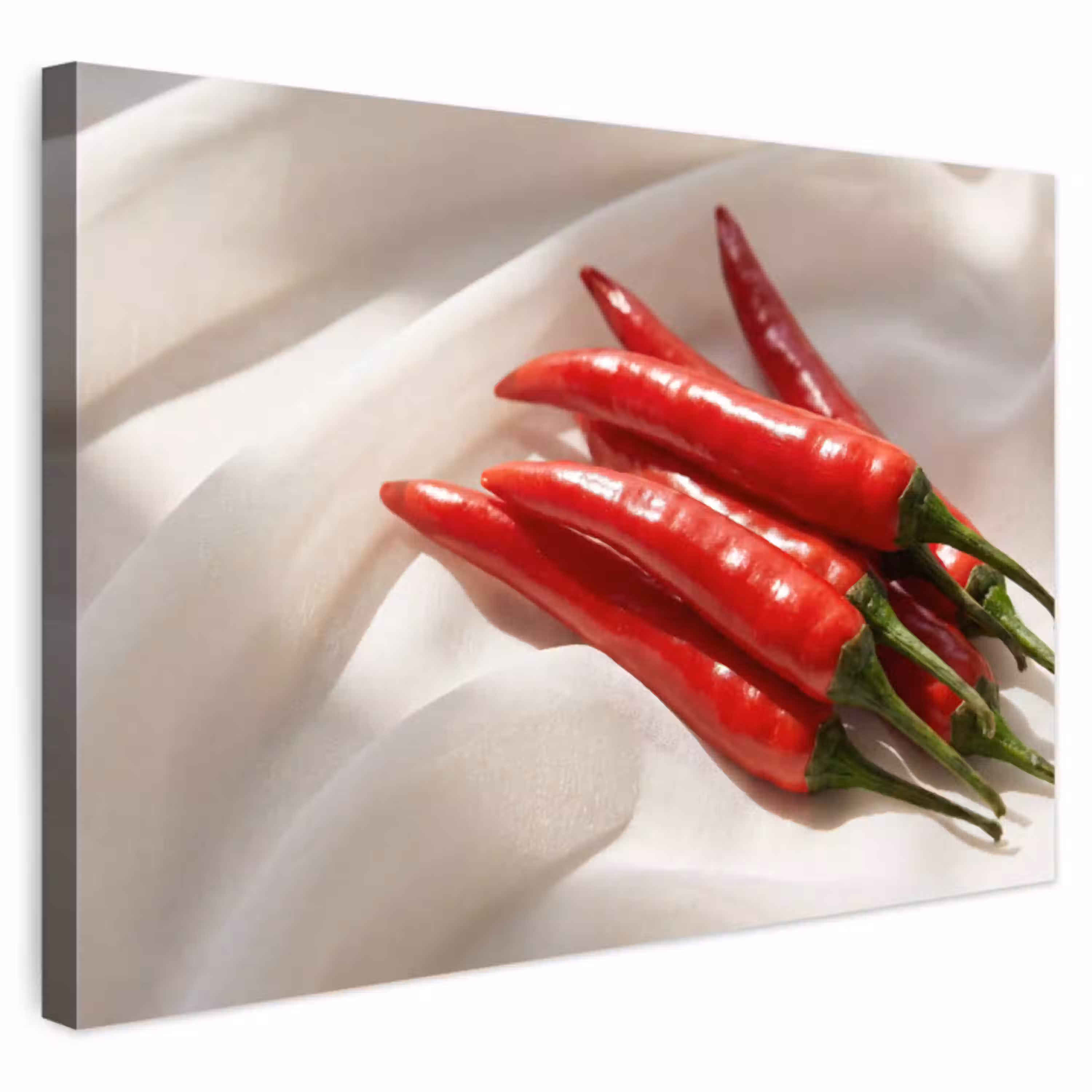 Peper - Rood - Eten Tuinposter op houten frame 2 cm dik klein -3d