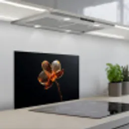 Orchidee - Doorzichtig - Bloem keuken achterwand spatscherm klein -3d_schuin