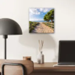 Strand - Zandpad - Oceaan - Natuur aluminium wit klein -sfeer5