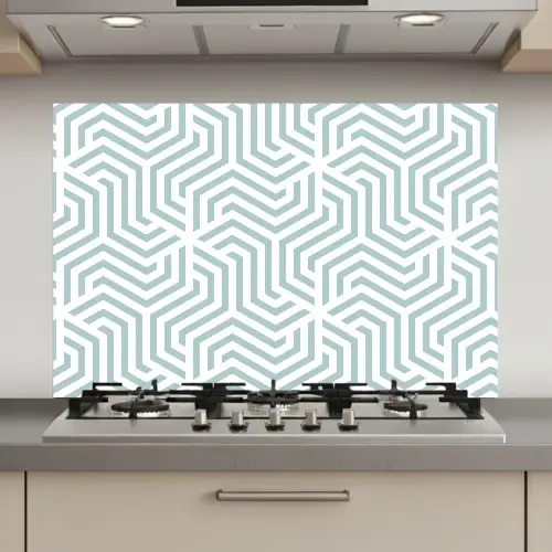Patroon - Lijn - Design - Groen keuken achterwand spatscherm klein 900 -3d_website