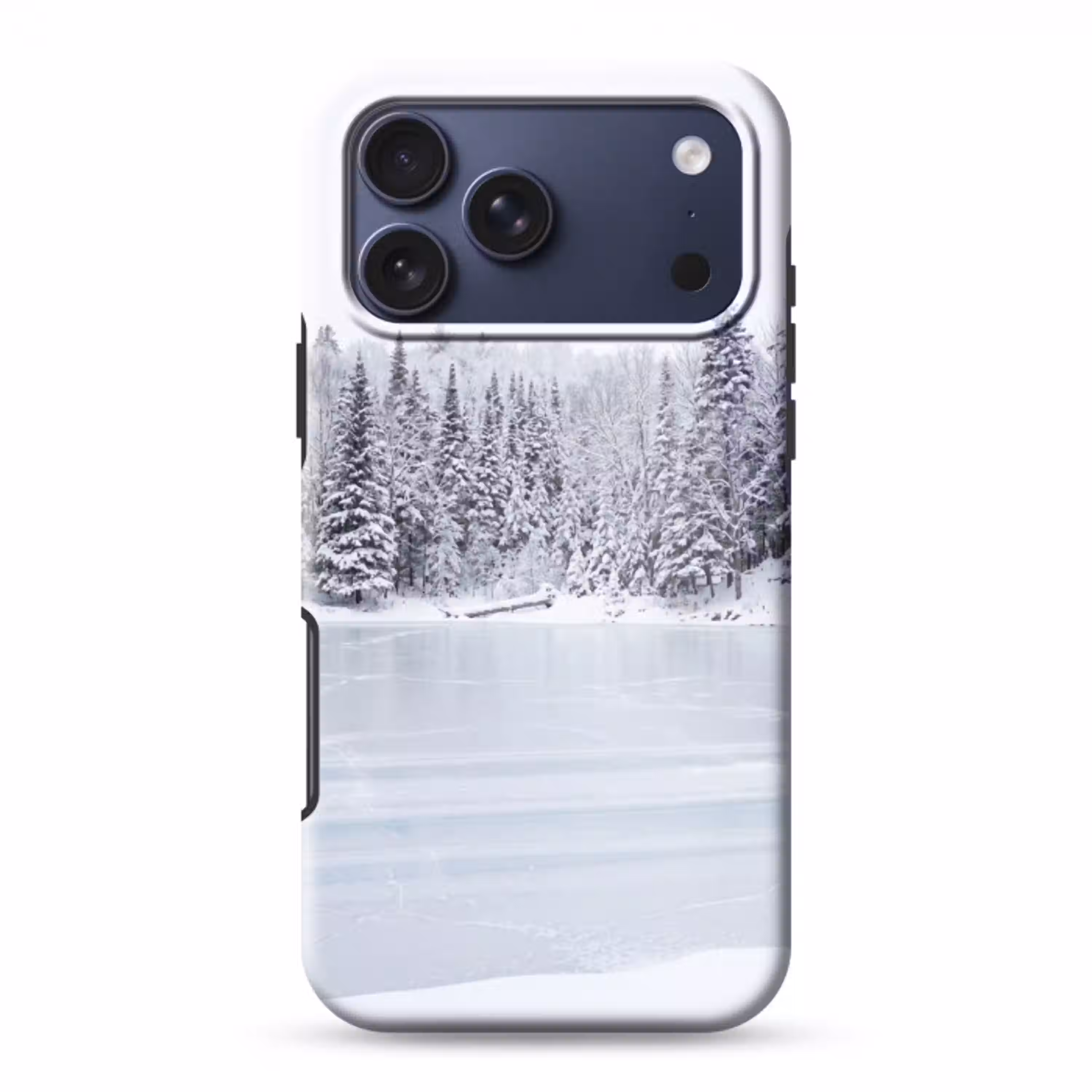 Meer - Dennen - IJs - Winter - Rustgevend Toughcase MagSafe Apple iPhone 17 Pro Max klein -3d