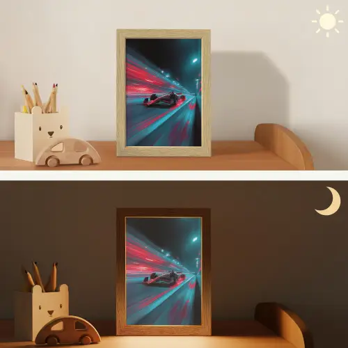 Raceauto - Rood - Snelheid Light Box met kabel klein -sfeer3_kind