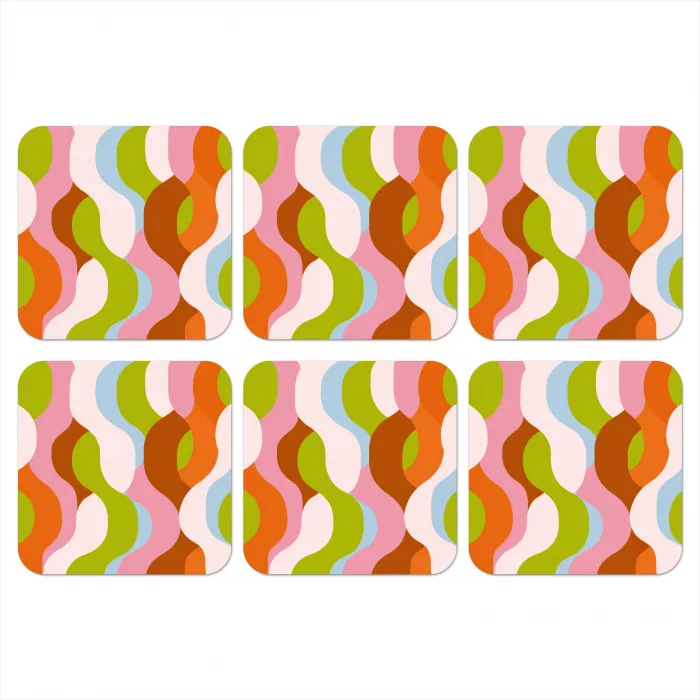 Abstract - Vormen - Roze onderzetter kurk middel -3d