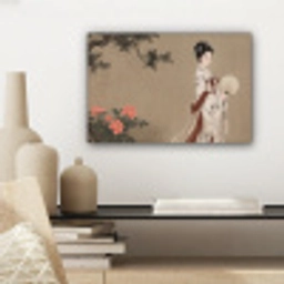 Vrouw - Azië - Kunst - Beige canvas 2cm klein -sfeer6