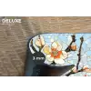 Bloesems - Wit - Mozaïek - Tak Placemat vinyl groot -closeup