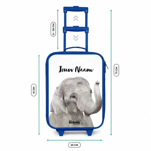 Oscar Olifant Kinderkoffer - Blauw klein -productfoto_formaten